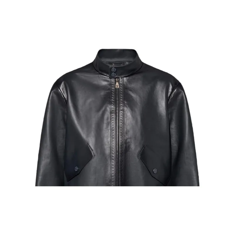 LOUIS VUITTON Leather Harrington Jacket-3