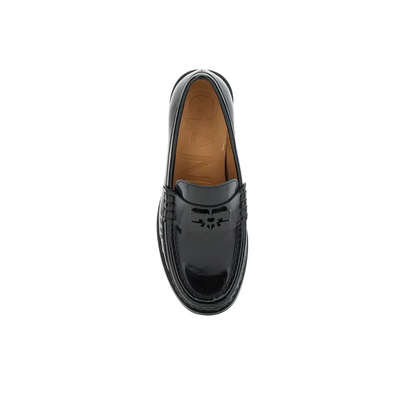 GANNI Loafers 5cm Women's Black-4