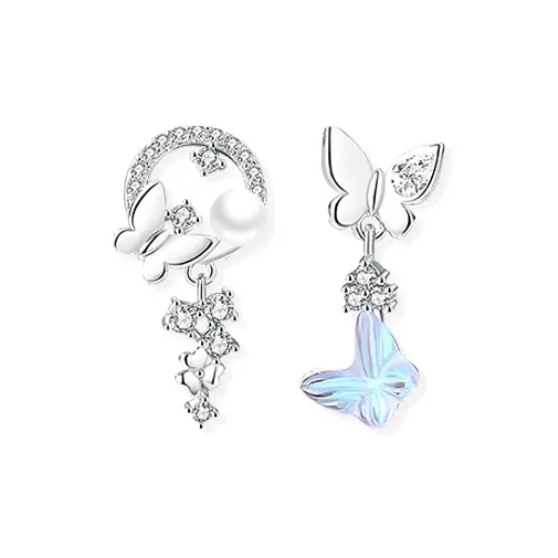 OSSINMI S925 Silver Stud Earrings Women's-0