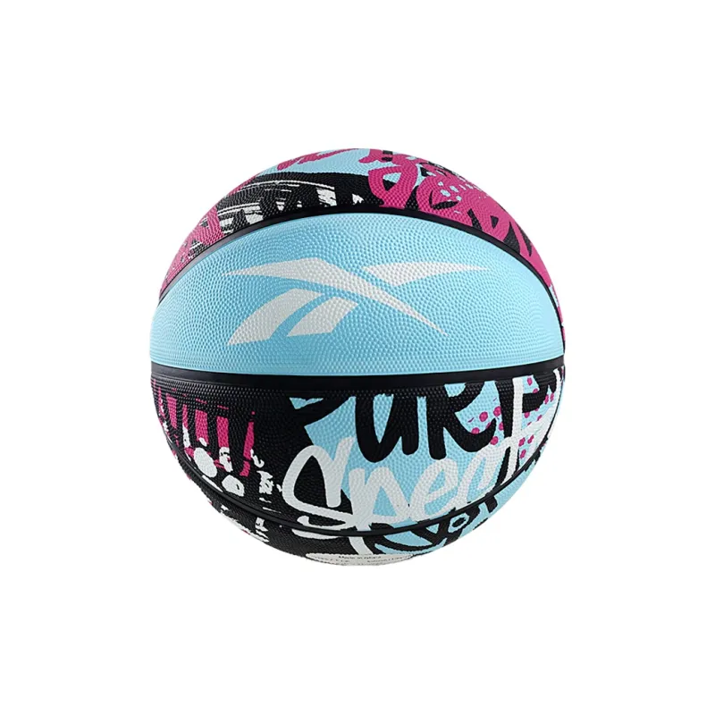 Reebok Rubber Basketball Blue Size 7 Street Training Competition Unisex-5