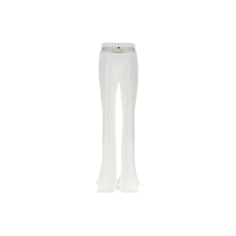 Mugler Casual Pants Women's White-1