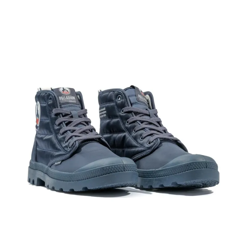 Palladium Pampa Anti Slip Wear Resistant High Top Outdoor Shoes Unisex Blue-1