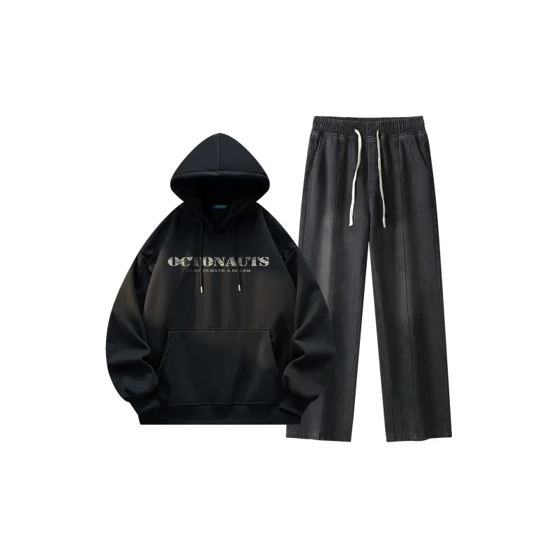 Small Columns Under The Sea Sweatshirt Set Unisex-9