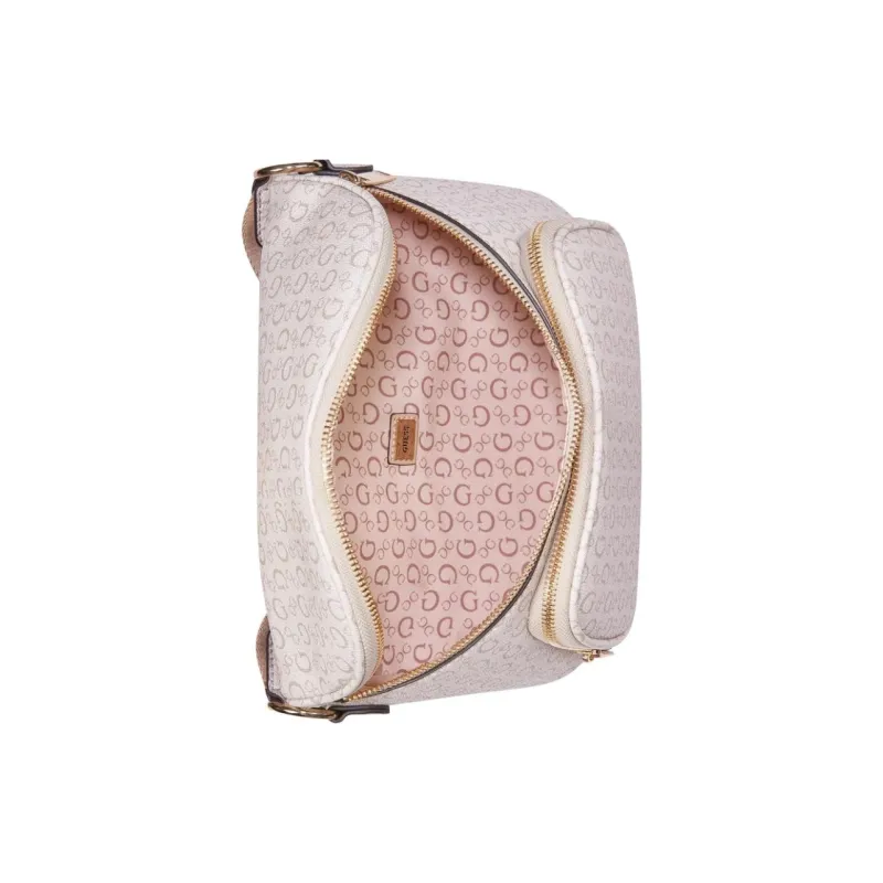 GUESS Artificial Leather Crossbody Bag Shoulder Bag Medium Size Women's White-5