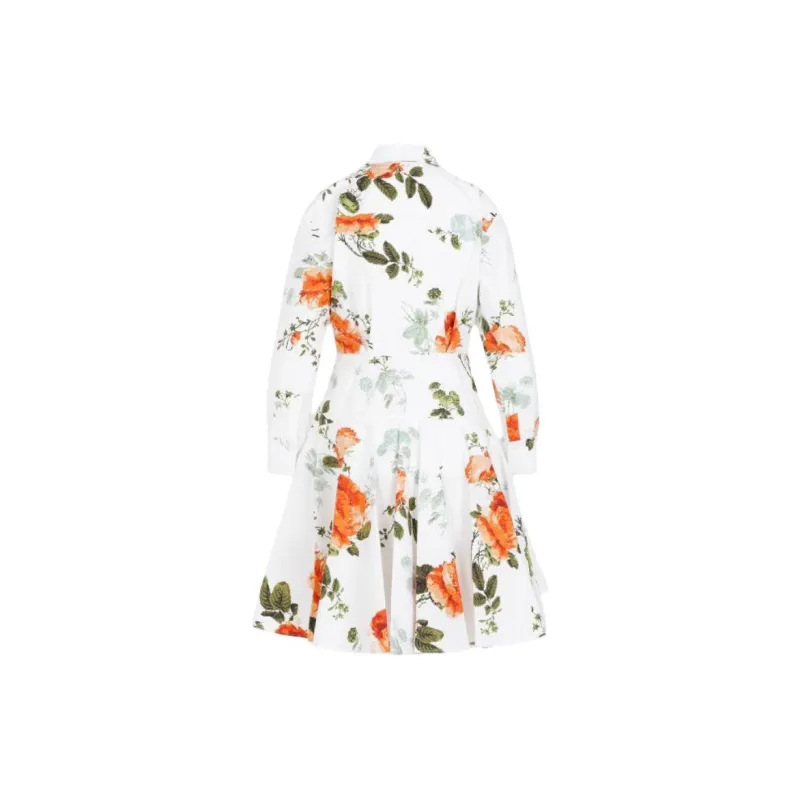 Erdem Floral print Cotton Mini Shirtdress-1