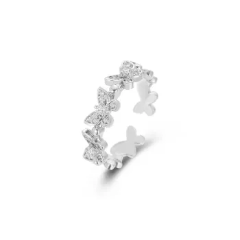KING OF BLING 925 Sterling Silver With Zircon Rings Women's Year Of The Snake Good Luck