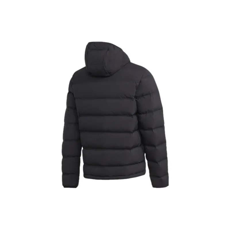 Adidas Down Jacket Unisex Black Comes With Necklace-1