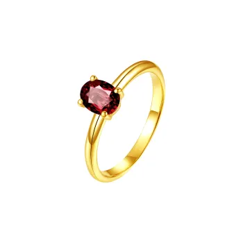 ME LUXE Garnet Vintage Elegance Fashion Versatile Delicate Good Luck Ring Women's