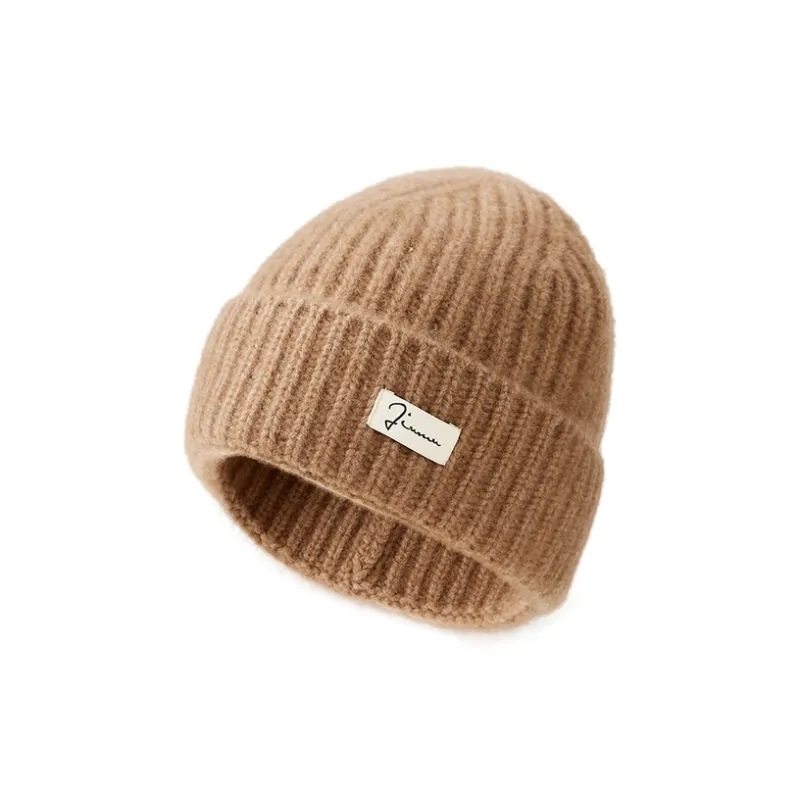 JIUMU Cashmere Beanies Women's Ecru-3