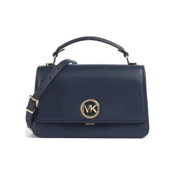 MICHAEL KORS Fine Grain Cow Leather Shoulder Bag, Crossbody Bag, Handbag Women's Marine Blue