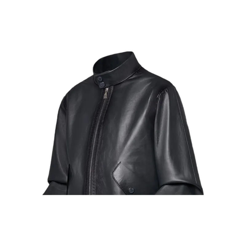 LOUIS VUITTON Leather Harrington Jacket-5
