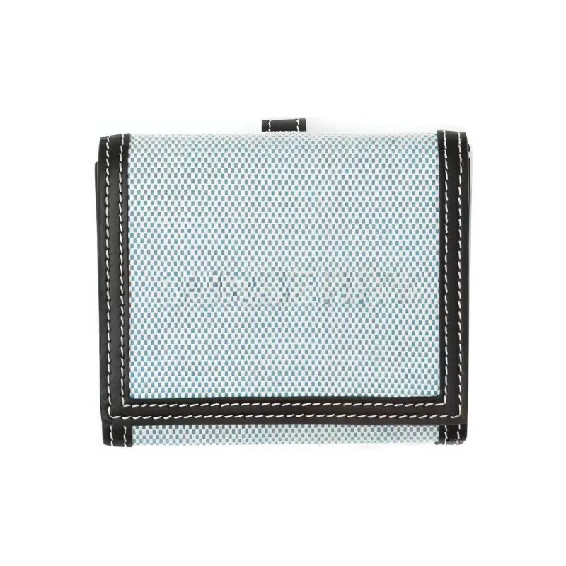 Burberry Leather Wallet Women's Light Blue-2