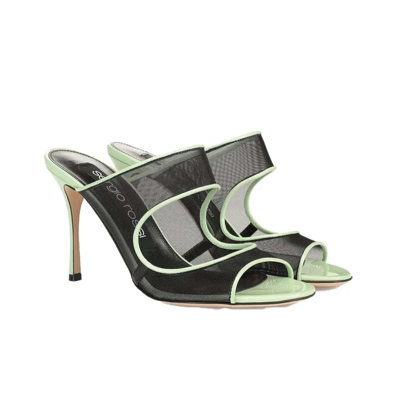 SERGIO ROSSI Mesh-panelling Pointed-toe Pumps-2