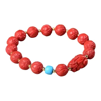 Stone On The Line Cinnabar Bracelets Unisex