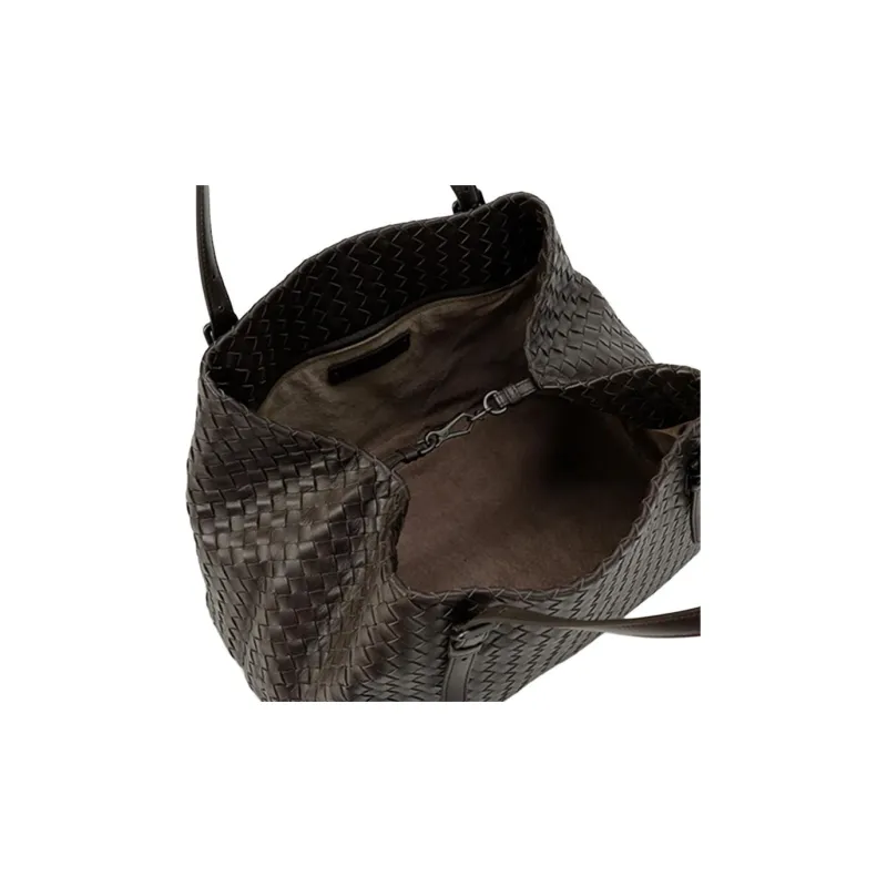 Bottega Veneta Lambskin Tote Bag, Shopping Bag, Handbag Women's Brown-3