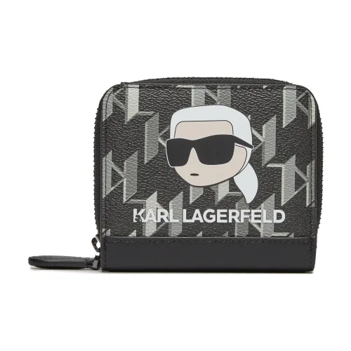 KARL LAGERFELD Artificial Leather Wallet Small Size Women's Black