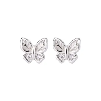 GIFT&CO S999 Fine Silver Stud Earrings Women's