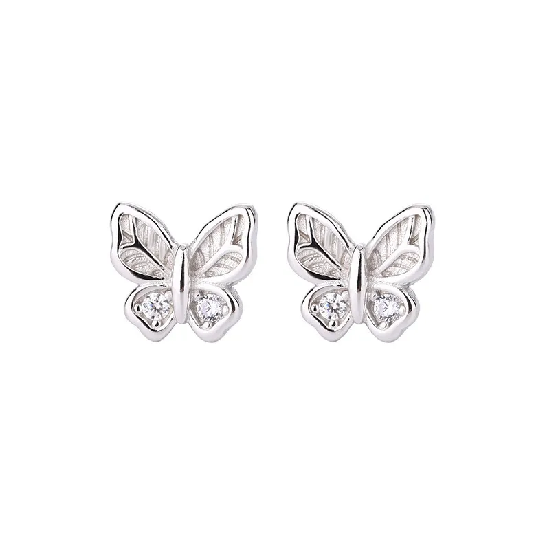 GIFT&CO S999 Fine Silver Stud Earrings Women's-0
