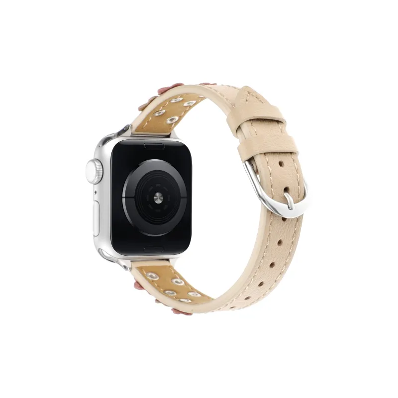 Vobafe Apple Compatibility Watch Band 44mm Genuine Leather Material-3