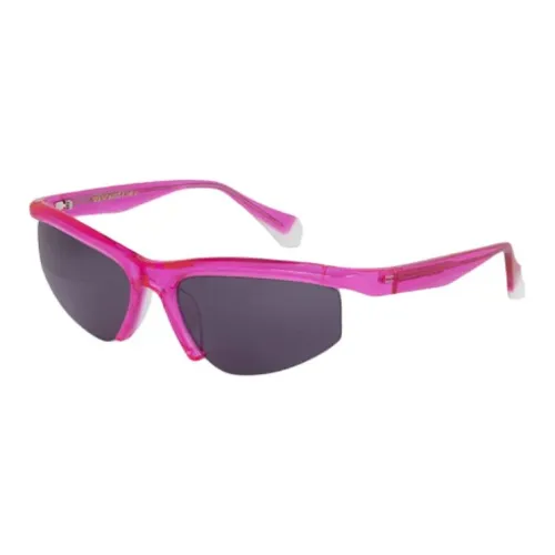 AMLUL Acetate Browline Sunglasses Women's Pink