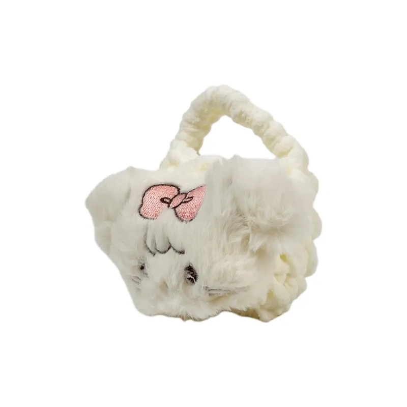 Wei Xin Compatibility Apple AirPods 4/2/3/4th Generation/AirPods Pro/Pro 2 Plush Kitten Woven Bag Headphone Cases-3