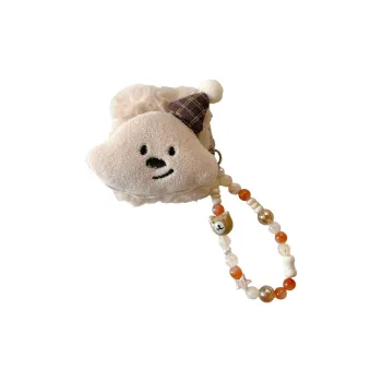 Kona Chun Compatible With AirPods 2/4/3/Pro Plush Ins Cute 3D Effect Cloud Hats & Caps Fully Enclosed Headphone Cases