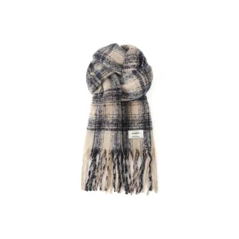 FREE RABBITⅡ Winter Thickened Warm Advanced Touch Fringe Shawl Scarf Unisex