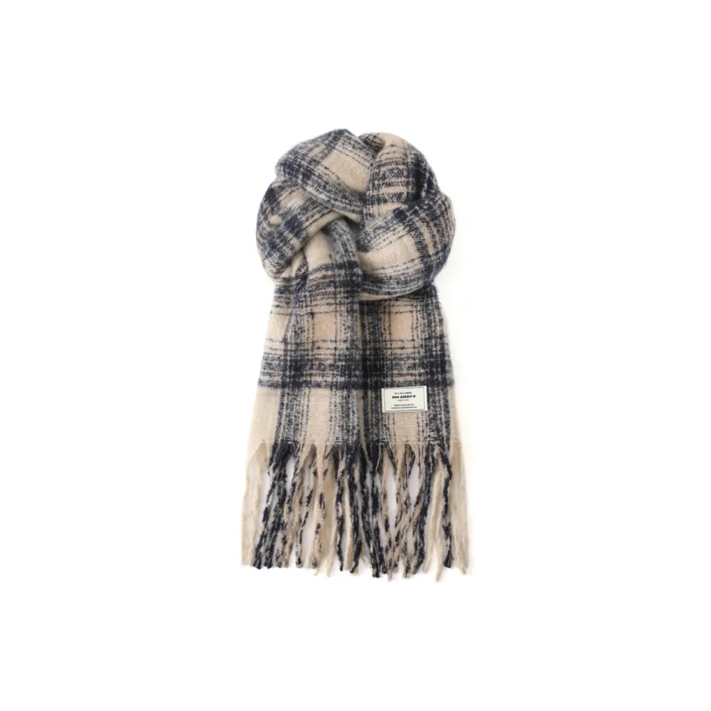 FREE RABBITⅡ Winter Thickened Warm Advanced Touch Fringe Shawl Scarf Unisex-0