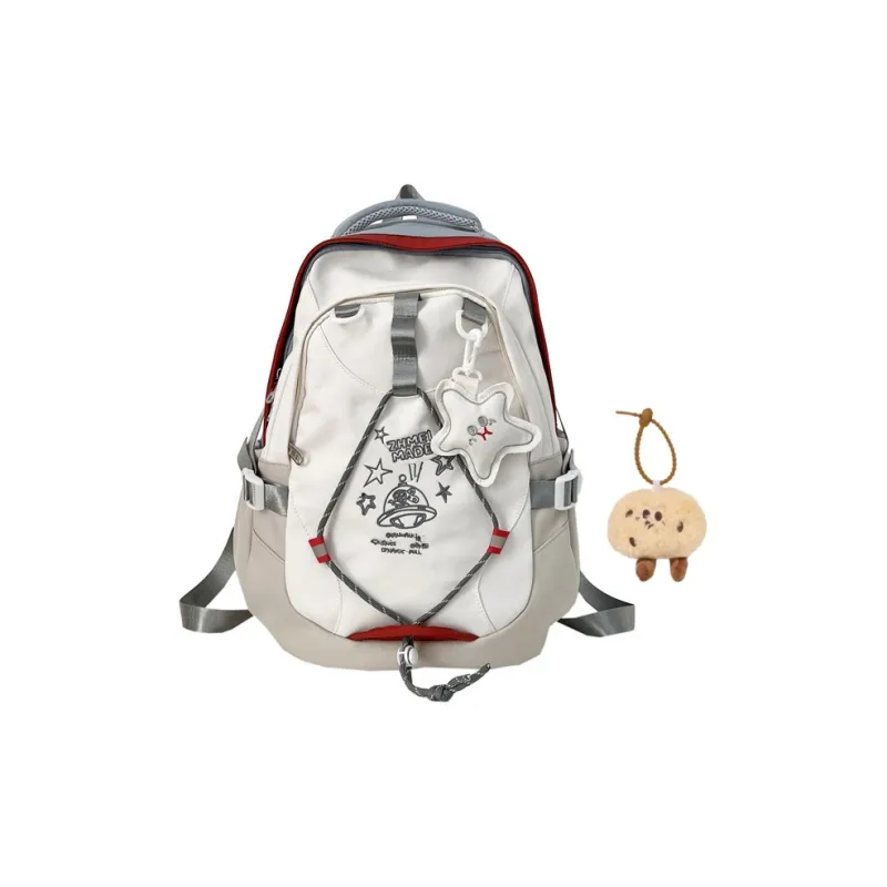 KAMLUI Nylon Fabric Backpack Unisex Multicolor-27