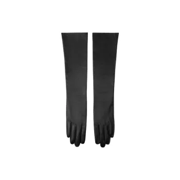 ZARA Sheepskin Cotton Elastane Other Gloves Women's Black