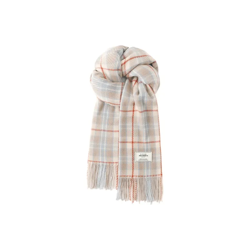 FREE RABBITⅡ Korean Style Warm And Versatile Faux Cashmere Knitted Fabric Scarf Shawl Unisex-2