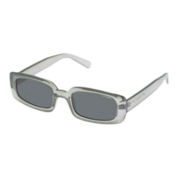 Le Specs Polycarbonate Rectangular Sunglasses Women's Jelly Green-0