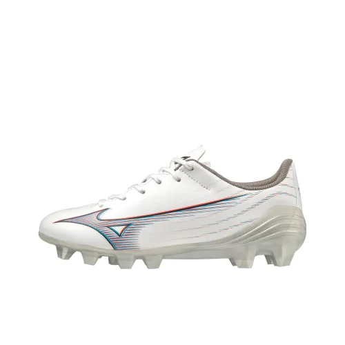 Mizuno Alpha Anti-Slip Wear-Resistant Low-Top Kids' Soccer Shoes White Teenagers