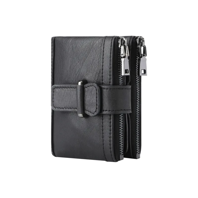 DOSRFINI Cow Leather Coin Purses Wallets Regular Men's Black/Blue/Coffee/Umber-4