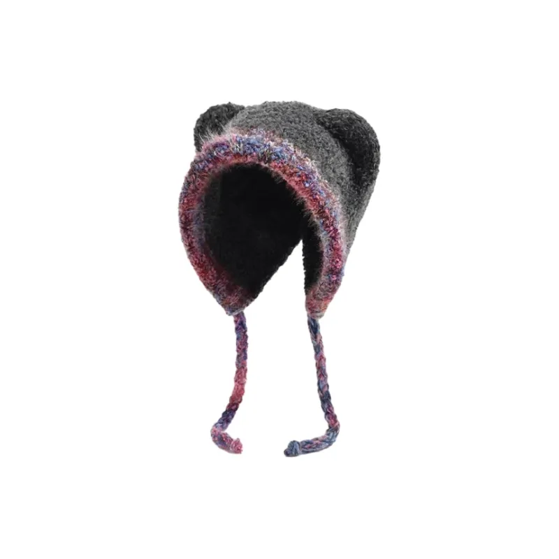 FREE RABBITⅡ Fall And Winter Warm Hand Woven Braids Headwrap Hat Unisex-2