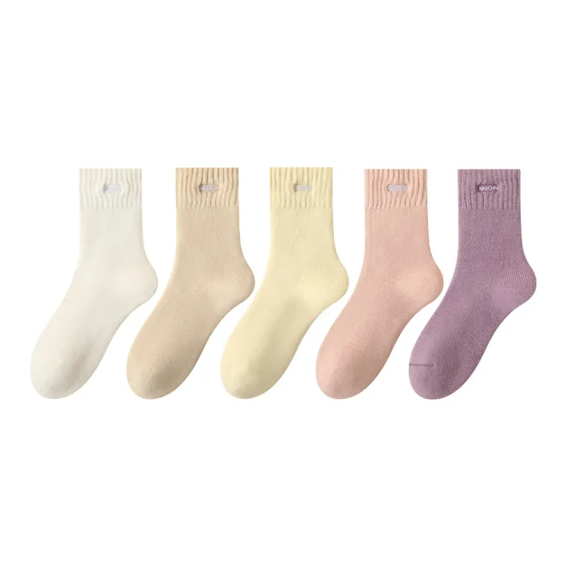 MIIOW Mid Calf Socks Women's Multi double Loading-7