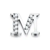 Zircon Stud Earrings with Letter Design (Single)