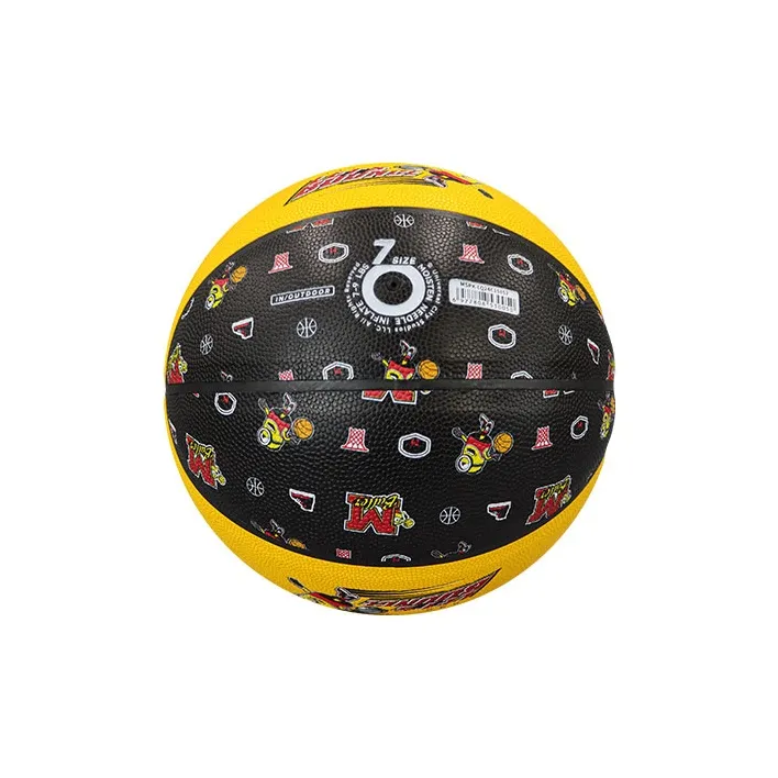 SIPAKESPORT PU Basketball Yellow Black Size 7 Training Unisex-1