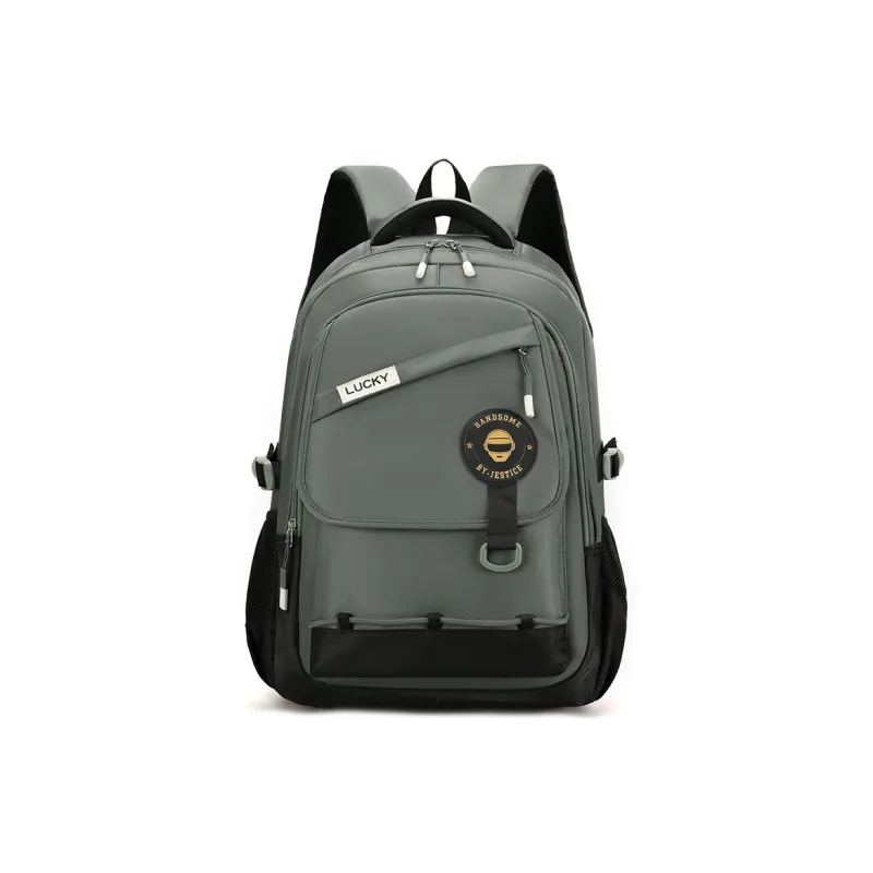 LUVISTRUE Nylon Backpack And Laptop Bag Regular Men's Dark Gray/Light Gray/White/Dark Blue/Khaki-0