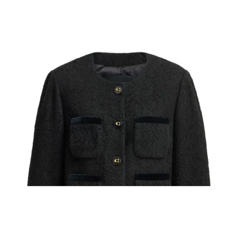 COACH Jackets Coats Women's Black-5