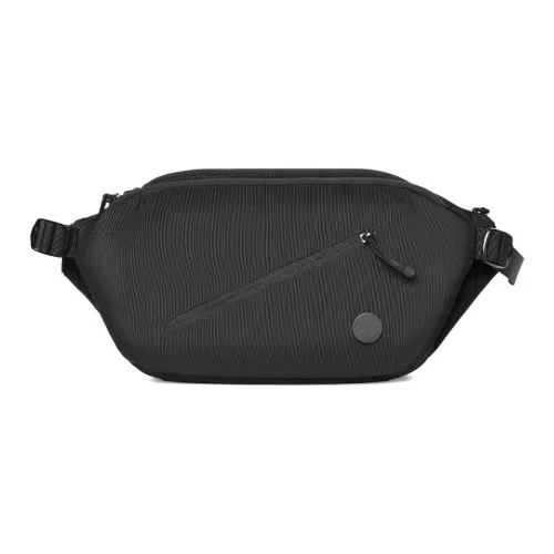 FORU Fabric Crossbody Bag Shoulder Bag Sling Bag Men's Black/Tea Brown
