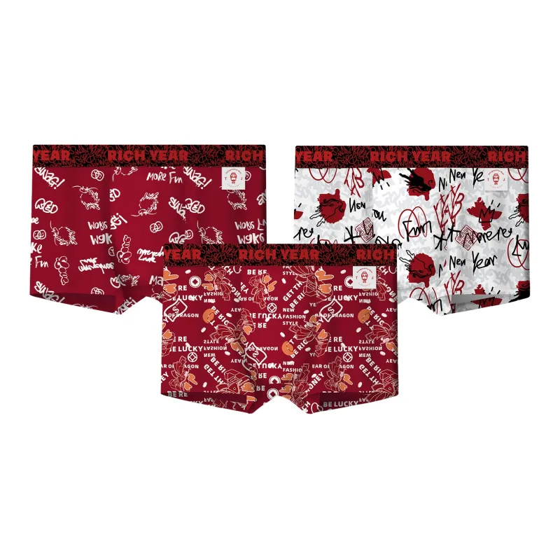 Qiao Ni Tong Underpants Men's 3 Pack-3
