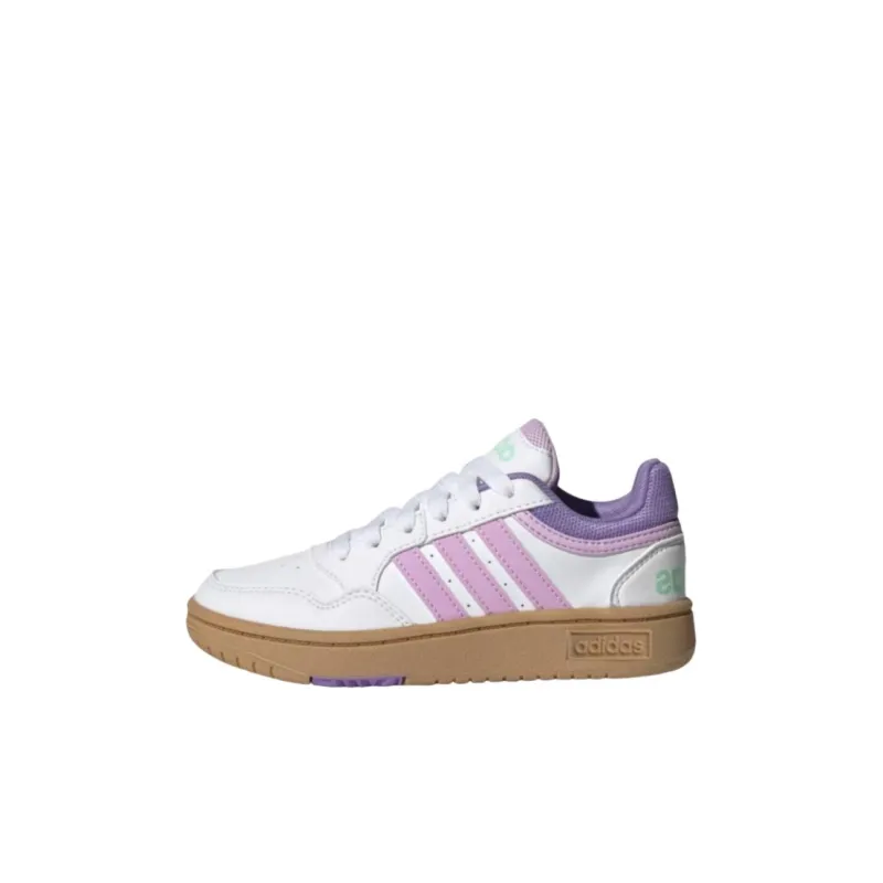 Adidas HOOPS Anti-Slip Wear-Resistant Low-Top Children's Basketball Shoes White Kids'-0