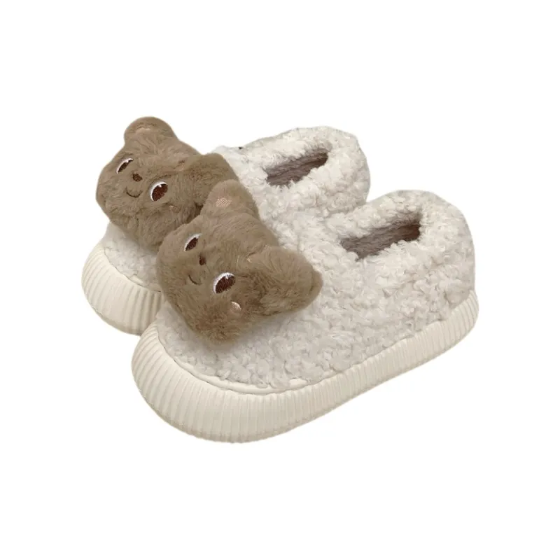 Thin Strips Cotton Slippers Women's Khaki-6