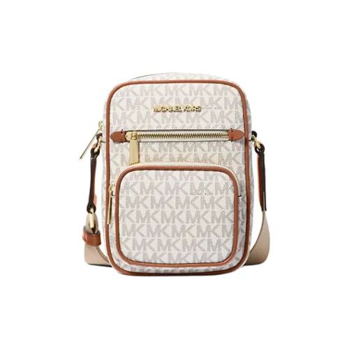 MICHAEL KORS Jet Set Coated Canvas Shoulder Bag, Crossbody Bag Medium Size Women's White