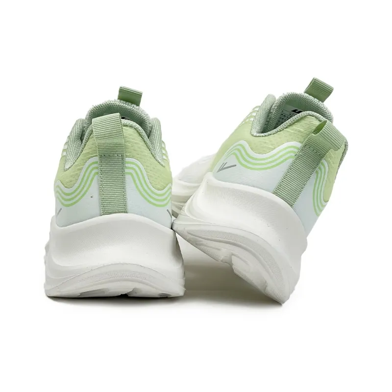 Warrior Cushioned Slip-Resistant Abrasion-Resistant Low-Top Running Shoes Women's White Green-2