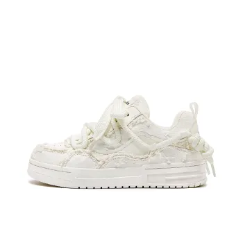 IMARSE Skateboard Shoes Unisex Low Top Beige/Black
