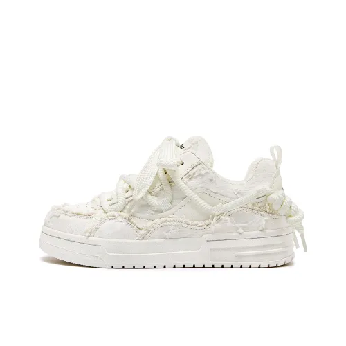 IMARSE Skateboard Shoes Unisex Low Top Beige/Black
