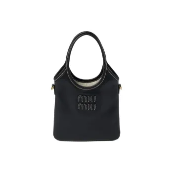 MIU MIU Leather Shoulder Bag Crossbody Bag Handbag Regular Women's Black