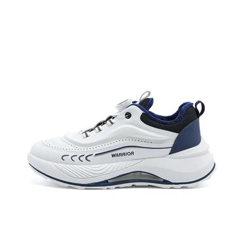 Warrior Anti Slip And Wear Resistant Warm Low Top Casual Running Shoes Men's Beige Dark Blue